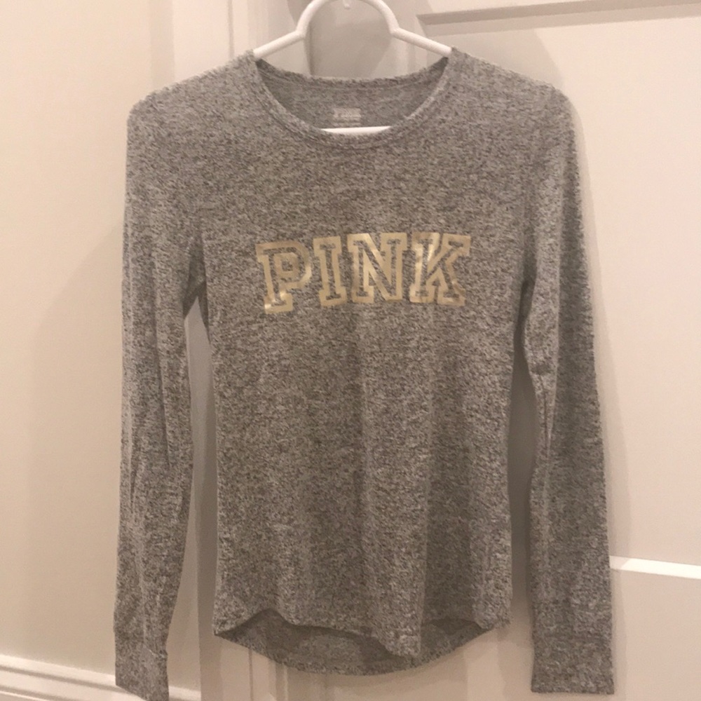Grey Top with gold lettering